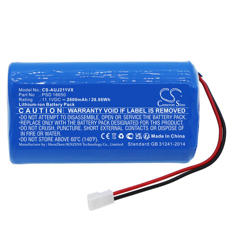 11.1V, Li-ion, 2600mAh, Vacuum battery fits Aquajack, 211 Pool Cleaner, 28.86Wh Vacuum Cameron Sino Technology Limited