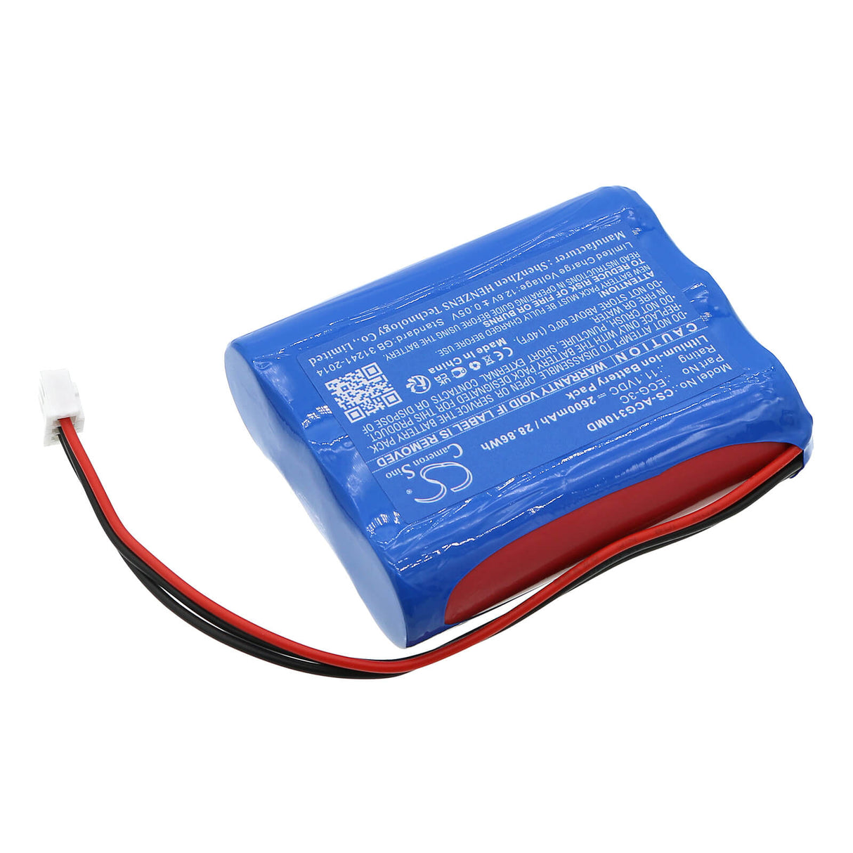 11.1V, Li-ion, 2600mAh, Medical battery fits Aricon, Ecg-3c, 28.86Wh Medical Cameron Sino Technology Limited (Medical)