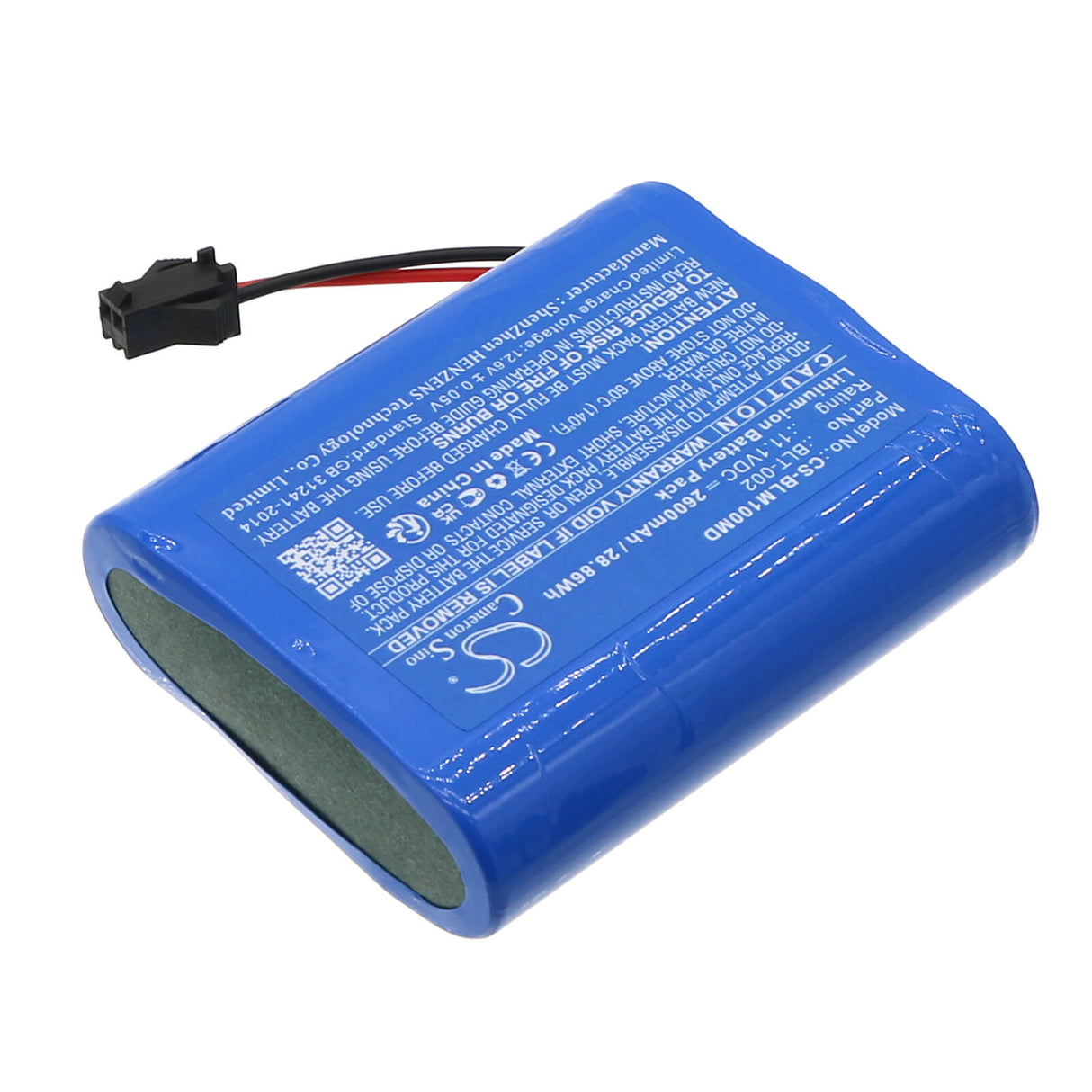 11.1V, Li-ion, 2600mAh, Medical battery fits Biolight, Blt-002, Blt M1000, 28.86Wh Medical Cameron Sino Technology Limited (Medical)