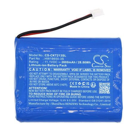 11.1V, Li-ion, 2600mAh, Combo Meter Battery fits Clarke-tech, Ct 2013, 28.86Wh Equipment, Survey, Test Cameron Sino Technology Limited