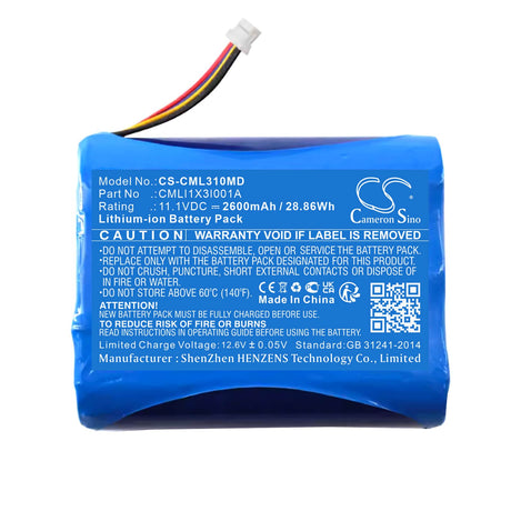 11.1V, Li-ion, 2600mAh, Medical battery fits Comen, Cmli1x3i001a, Synhas, 28.86Wh Medical Cameron Sino Technology Limited (Medical)
