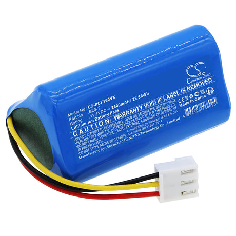 11.1V, Li-ion, 2600mAh, Vacuum battery fits Proscenic, F16, 28.86Wh Vacuum Cameron Sino Technology Limited