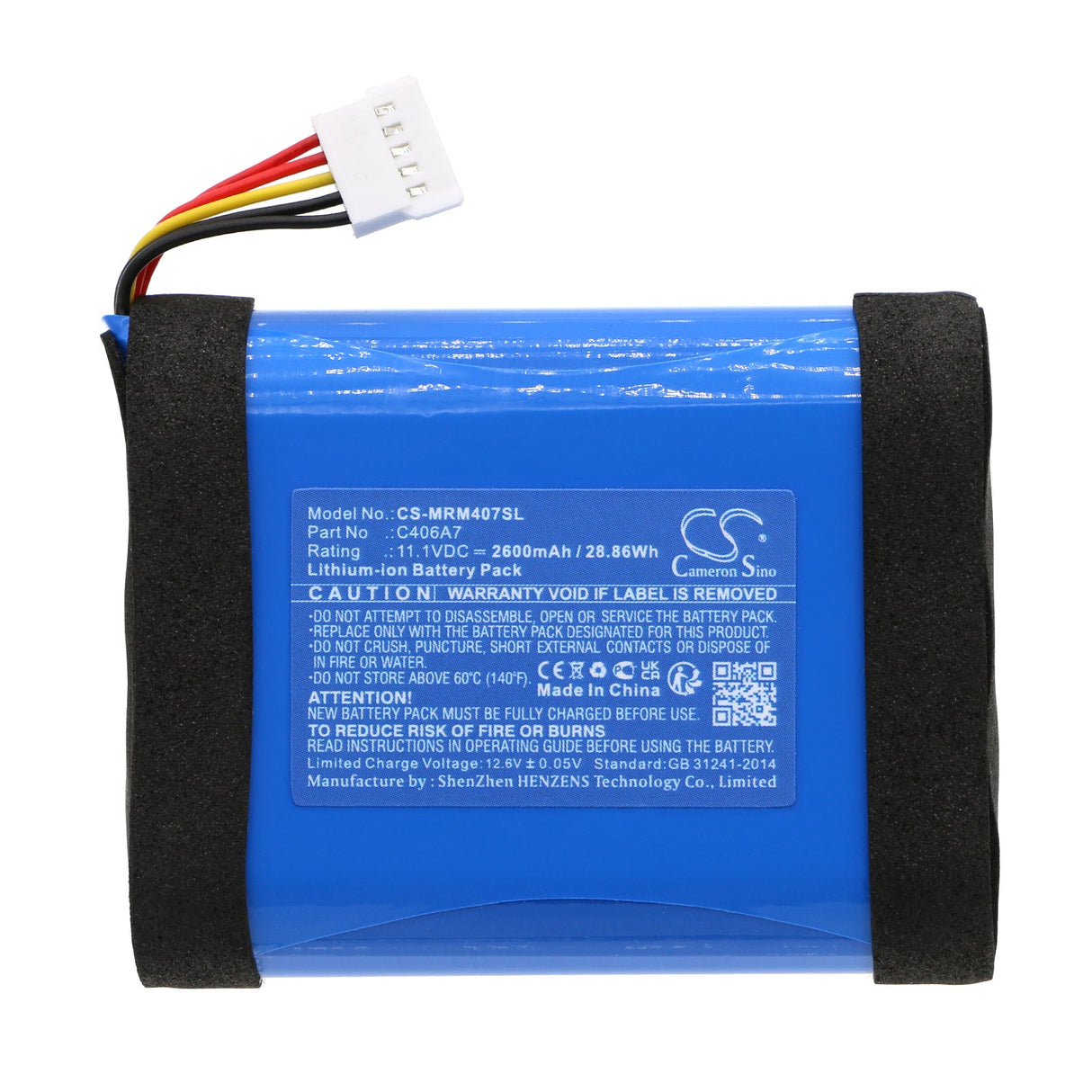 11.1V, Li-ion, 2600mAh, Speaker battery fits Marshall, Middleton, 28.86Wh Speaker Cameron Sino Technology Limited
