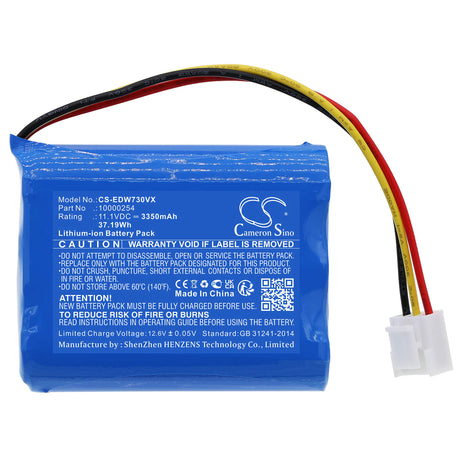 11.1V, Li-ion, 3350mAh, Vacuum battery fits Ecovacs, Tbw60, W720, W733, 37.19Wh Vacuum Cameron Sino Technology Limited