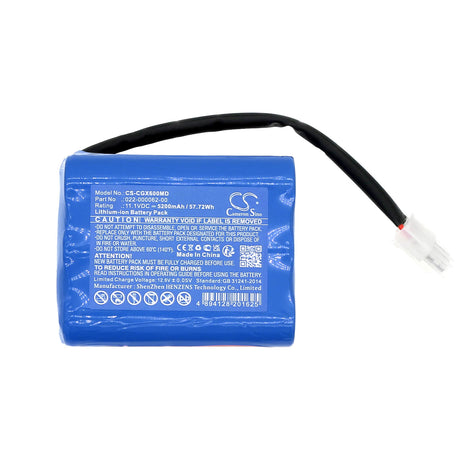 11.1V, Li-ion, 5200mAh, Medical battery fits Comen, 022-000062-00, Ax-600, 57.72Wh Medical Cameron Sino Technology Limited (Medical)