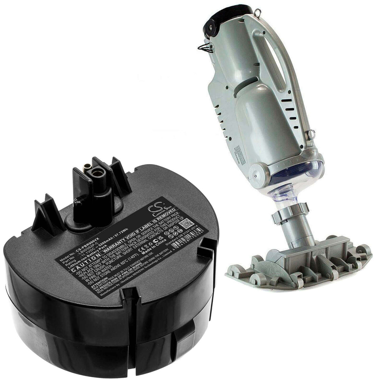 11.1V, Li-ion, 5200mAh, Vacuum battery fits Water Tech, Pool Blaster Pro, Precision Li, Pro 900, 57.72Wh Vacuum Cameron Sino Technology Limited