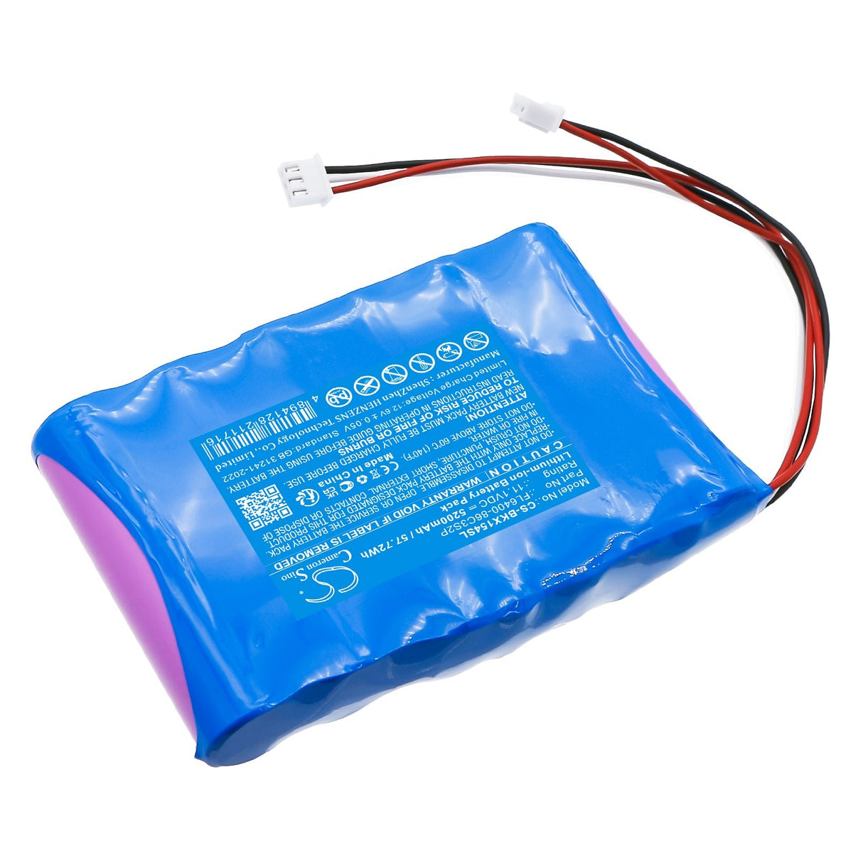 11.1V, Li-ion, 5200mAh, Speaker battery fits Brookstone, 154544, Big Blue Party, 57.72Wh Speaker Cameron Sino Technology Limited