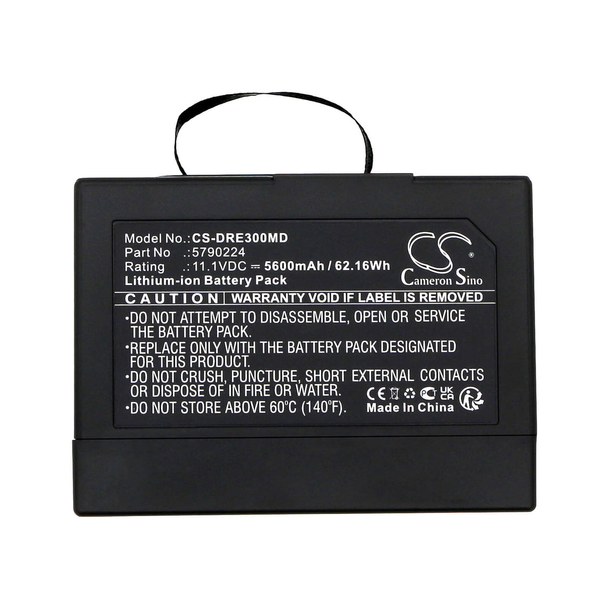 11.1V, Li-ion, 5600mAh, Medical battery fits Drager, 5790224, Oxylog Ve300, 62.16Wh Medical Cameron Sino Technology Limited (Medical)