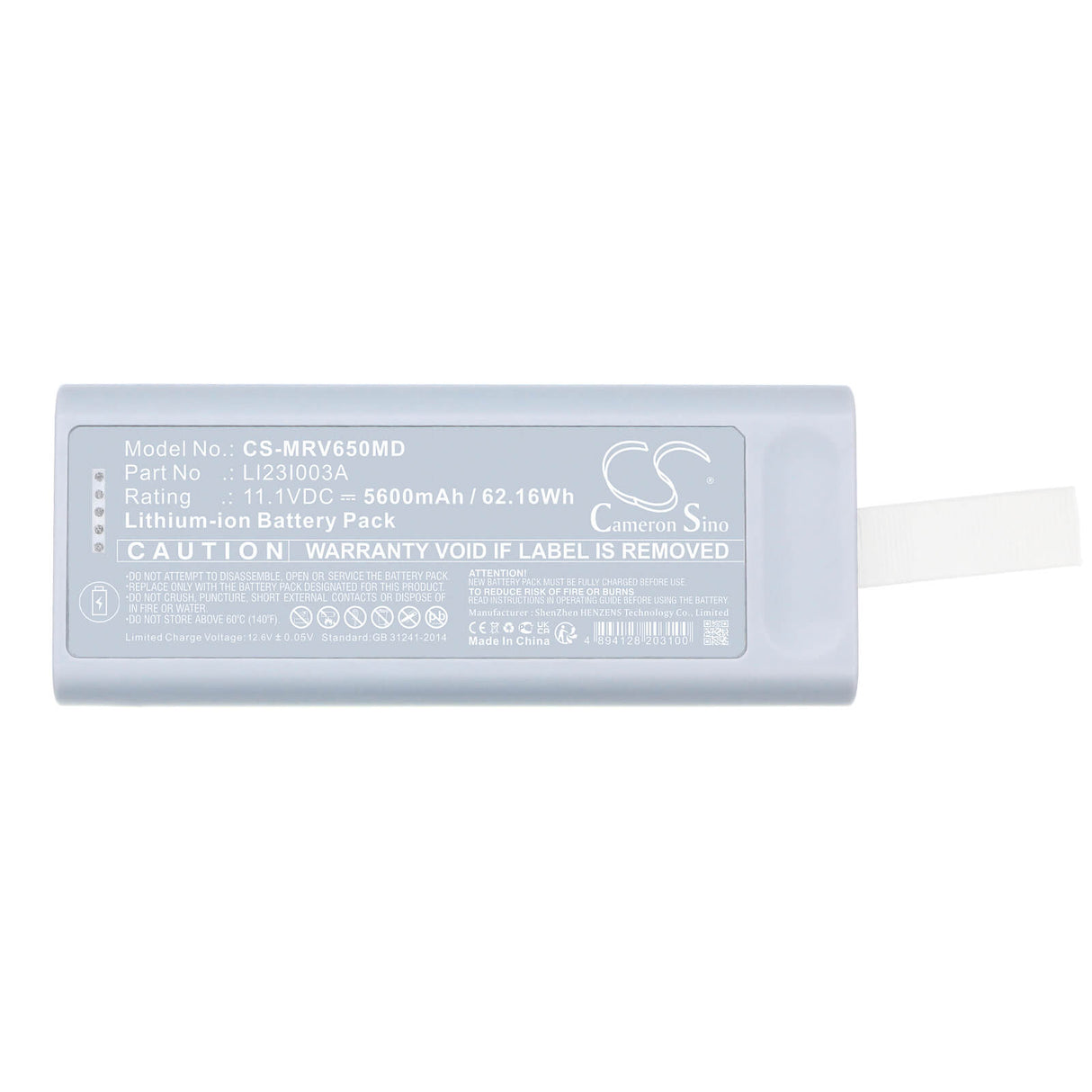 11.1V, Li-ion, 5600mAh, Medical battery fits Mindray, 022-000248-00, Benevision N19, Benevision N22, 62.16Wh Medical Cameron Sino Technology Limited (Medical)
