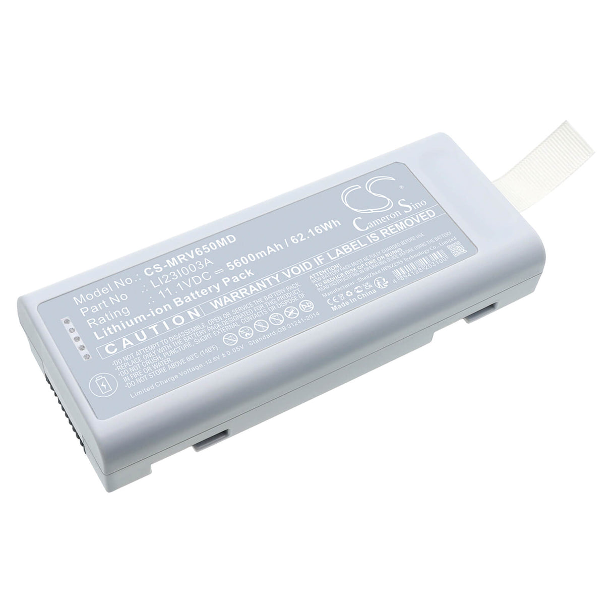 11.1V, Li-ion, 5600mAh, Medical battery fits Mindray, 022-000248-00, Benevision N19, Benevision N22, 62.16Wh Medical Cameron Sino Technology Limited (Medical)