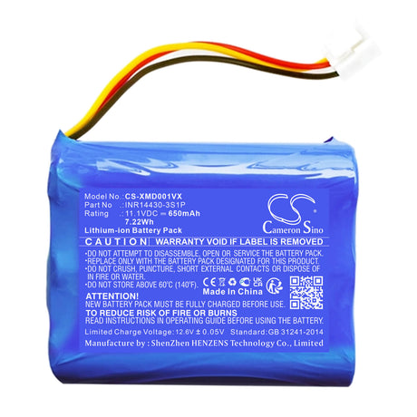 11.1V, Li-ion, 650mAh, Vacuum battery fits Xiaomi, Mijia Wxcdj01swdk, 7.22Wh Vacuum Cameron Sino Technology Limited