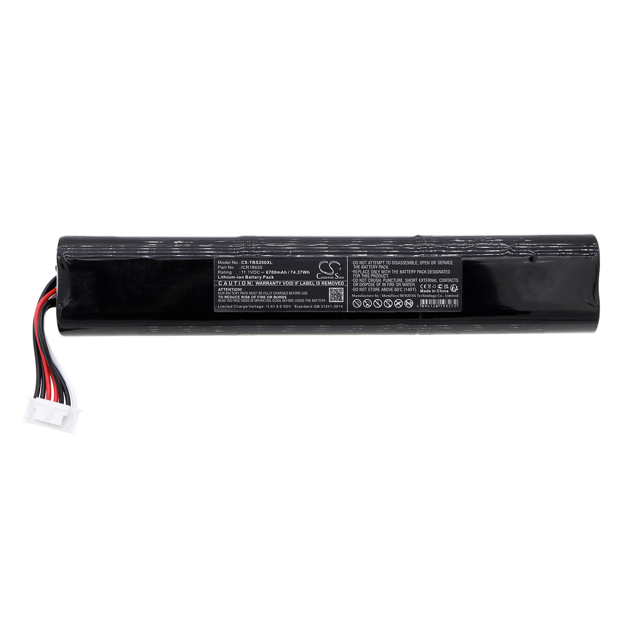 11.1V, Li-ion, 6700mAh, Speaker battery fits Teufel, Boomster 2020, 74.37Wh Speaker Cameron Sino Technology Limited