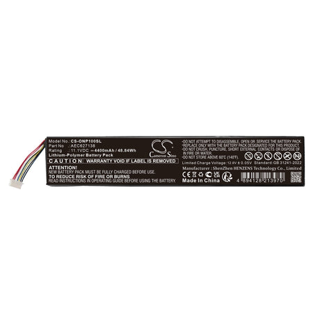 11.1V, Li-Polymer, 4400mAh, batterie de console de jeu compatible avec Onexplayer, Aec627138, 1s Game Player, 48.84Wh Console de Jeu Cameron Sino Technology Limited