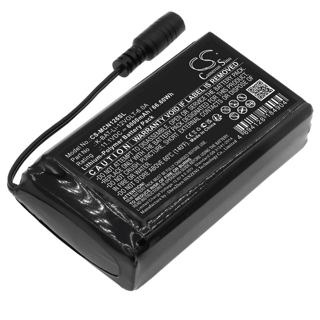 11.1V, Li-Polymer, 6000mAh, Heated Clothes battery fits Macna, K-bat-li-12volt-6.0a, Li-po 12v 6a, 66.6Wh Heated Clothes Cameron Sino Technology Limited