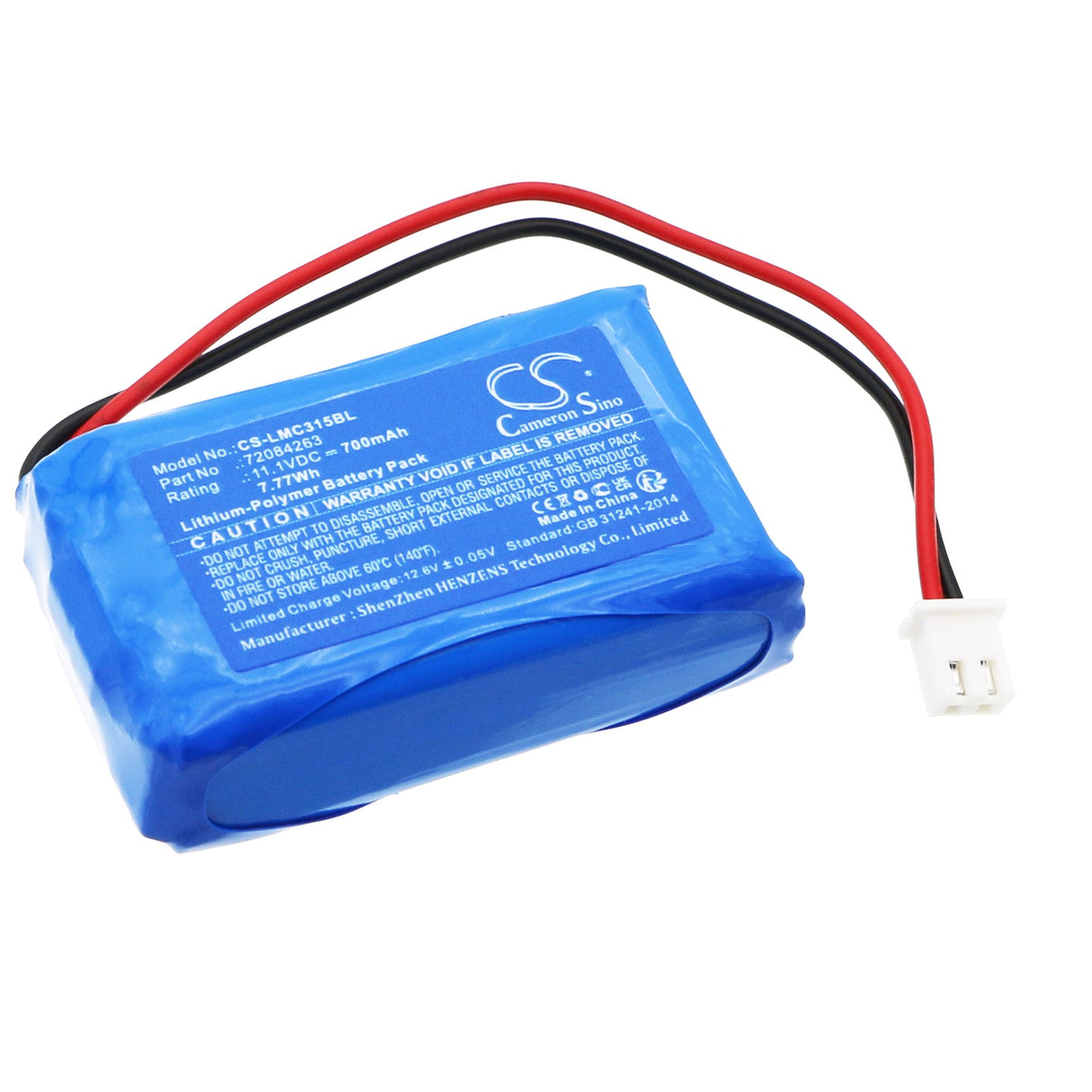 11,1V, Li-Polymère, 700mAh, Batterie de caisse enregistreuse compatible avec Olympia, Nc315, Nc325, 7,77Wh Caisse enregistreuse Cameron Sino Technology Limited