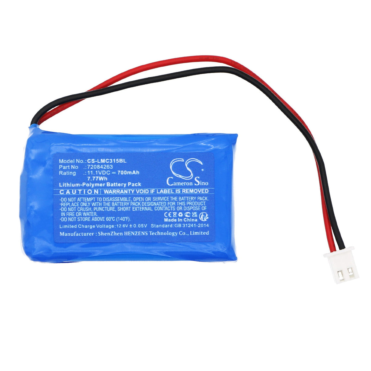 11,1V, Li-Polymère, 700mAh, Batterie de caisse enregistreuse compatible avec Olympia, Nc315, Nc325, 7,77Wh Caisse enregistreuse Cameron Sino Technology Limited