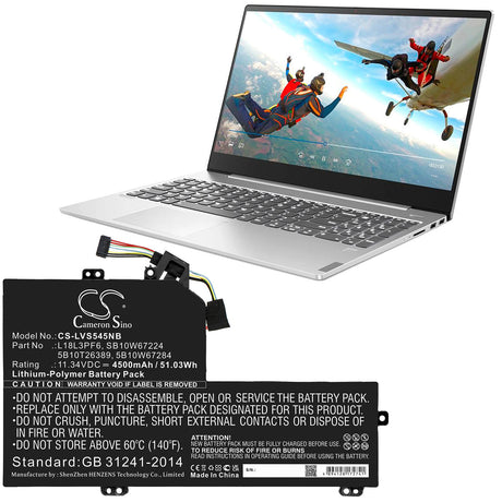11.34v, 4500mah, Li-polymer Battery Fit's Lenovo, Ideapad S540-15iwl, Ideapad S540-15iwl Gtx, 51.03wh Notebook, Laptop Cameron Sino Technology Limited   