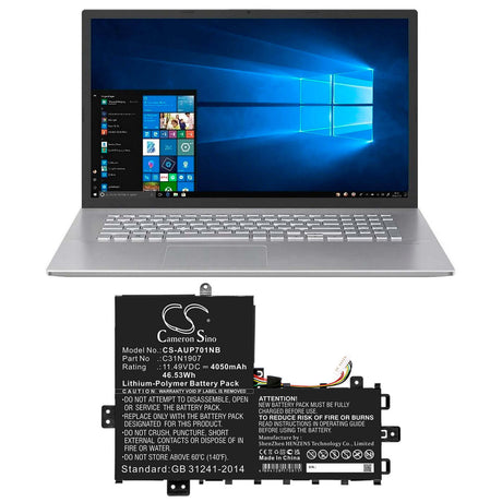 11.49v, Li-polymer, 4050mah, Battery Fit's Asus, Business P1701da, Business P1701da-au017r, Business P1701fa, 46.53wh Notebook, Laptop Cameron Sino Technology Limited   