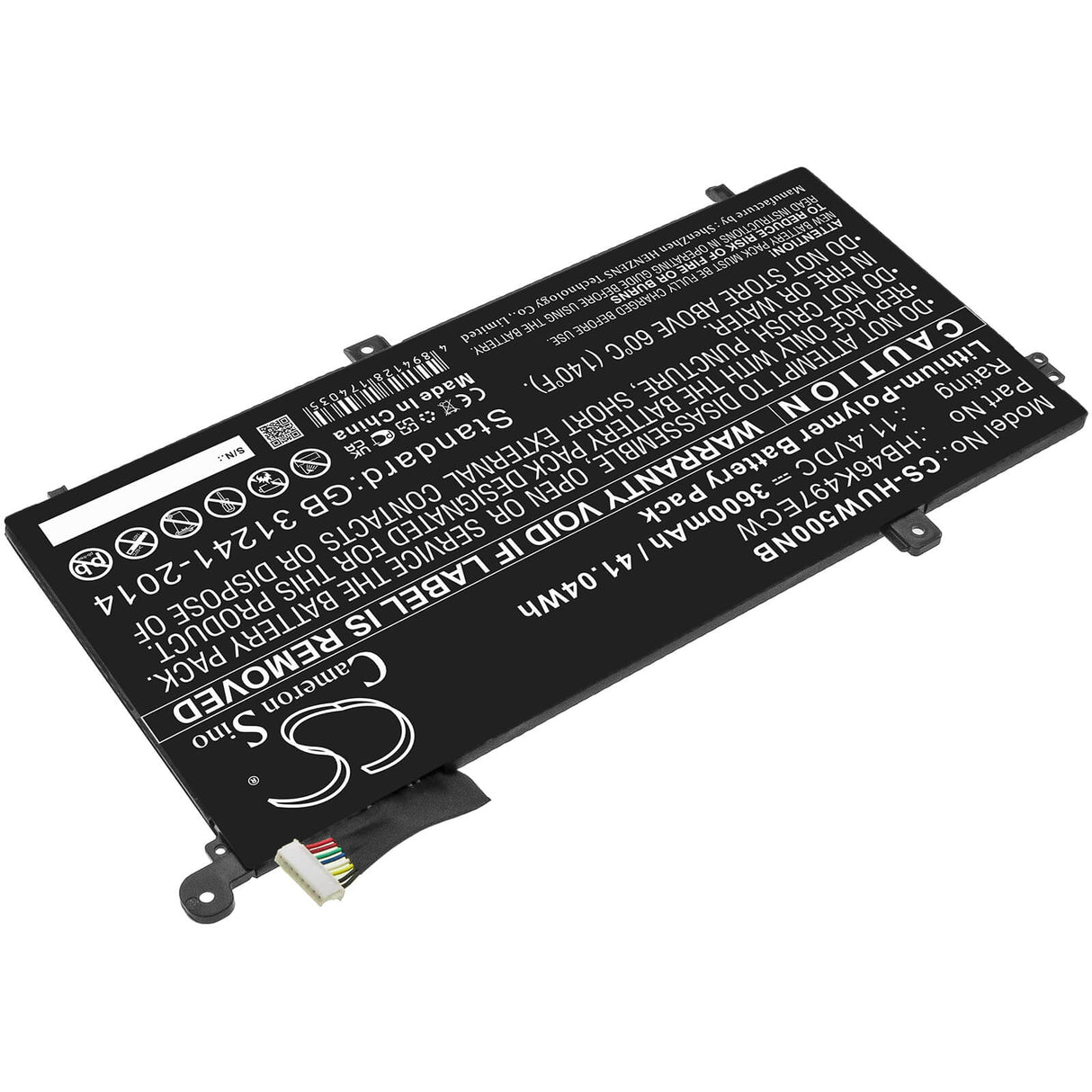 11.4v, 3600mah, Li-polymer Battery Fit's Huawei, 53010baj, Matebook D, Matebook D I5 128g, 41.04wh Notebook, Laptop Cameron Sino Technology Limited   