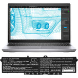 11.4v, 8400mah, Li-polymer Battery Fit's Dell, Precision 15 3561, 95.76wh Notebook, Laptop Cameron Sino Technology Limited   