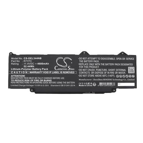 11.4v, Li-ion, 4600mah, Notebook battery Fits Dell Latitude 3440 2023, 52.44wh Notebook, Laptop Cameron Sino Technology Limited