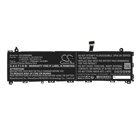 11.52v, Li-polymer, 3700mah, Battery Fits Lenovo, Ideapad S340-13iml, Ideapad S340-13iml(81um000pjp), 42.62wh Notebook, Laptop Cameron Sino Technology Limited   