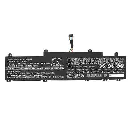 11.52V, Li-Polymer, 4850mAh, Notebook Battery fits Lenovo, Thinkpad C14 Gen 1 Chromebook, Thinkpad C14 Gen 1 Chromebook, 55.87Wh Notebook, Laptop Cameron Sino Technology Limited