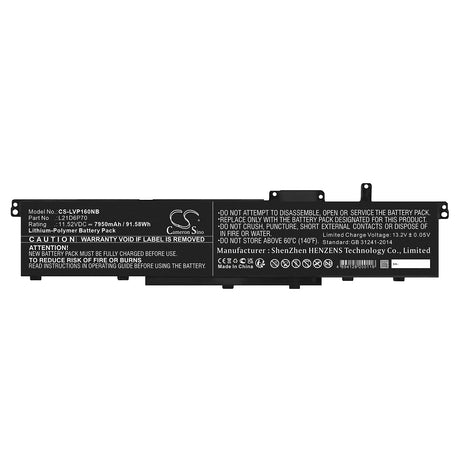 11.52V, Li-Polymer, 7950mAh, Notebook Battery fits Lenovo, Thinkpad P16 00cd 2022, Thinkpad P16 Gen1, 91.58Wh Notebook, Laptop Cameron Sino Technology Limited