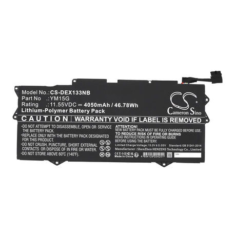 11.55v, Li-ion, 4050mah, Notebook battery Fits Dell Xps 13 9315, Xps 13 9315-c0nnp, 46.78wh Notebook, Laptop Cameron Sino Technology Limited