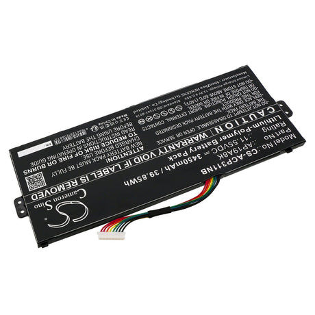 11.55V, Li-Polymer, 3450mAh, Notebook, Laptop battery fits Acer, Chromebook Spin 11 Cp311-1h-c3, Chromebook Spin 11 Cp311-1h-c9, 39.85Wh Notebook, Laptop Cameron Sino Technology Limited