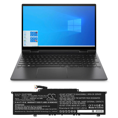 11.55v, Li-polymer, 4050mah, Battery Fit's HP Envy 15-es2003ca, Envy 13 13-ba0004nu, Envy 13 13-ba0010nr, 46.78wh Notebook, Laptop Cameron Sino Technology Limited