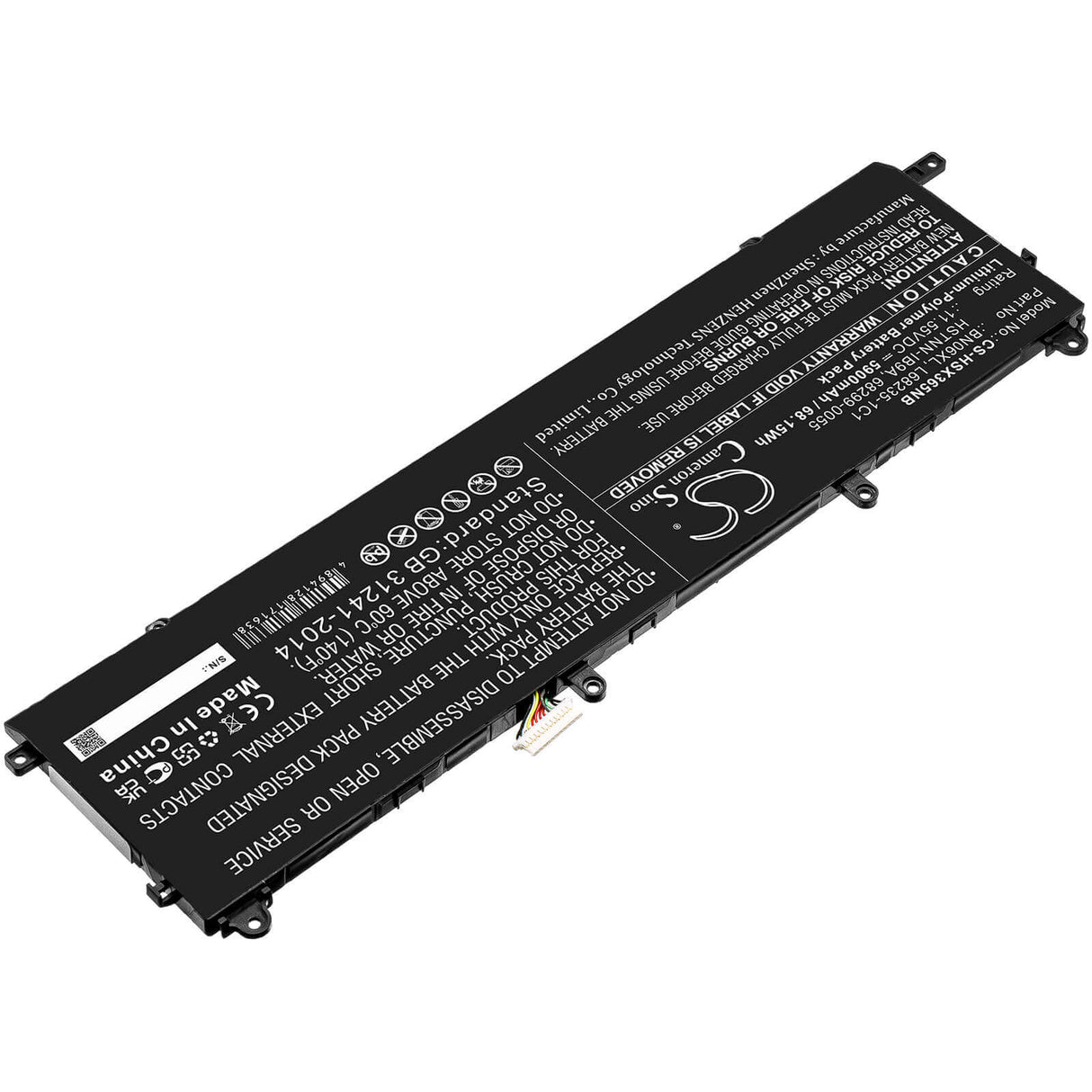 11.55v, Li-polymer, 5900mah, Battery Fit's Hp, Spectre X360 15-eb0010ca, Spectre X360 15-eb0025tx, Spectre X360 15-eb0035tx, 68. Notebook, Laptop Cameron Sino Technology Limited