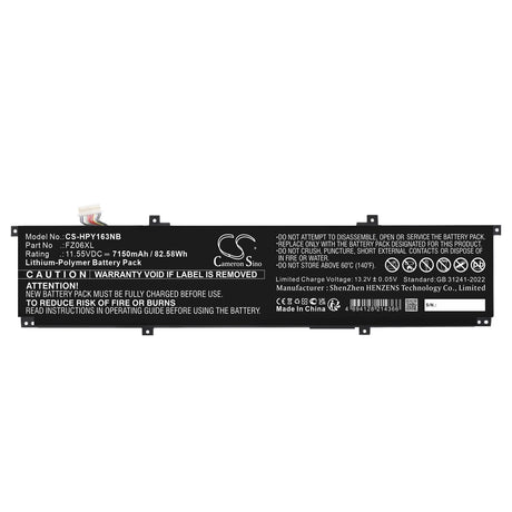 11.55V, Li-Polymer, 7150mAh, Notebook, battery fits Hp Envy X360 16-ac0003 Battery, 16-f0035nr, 16t-f000, 82.58Wh Notebook, Laptop Cameron Sino Technology Limited