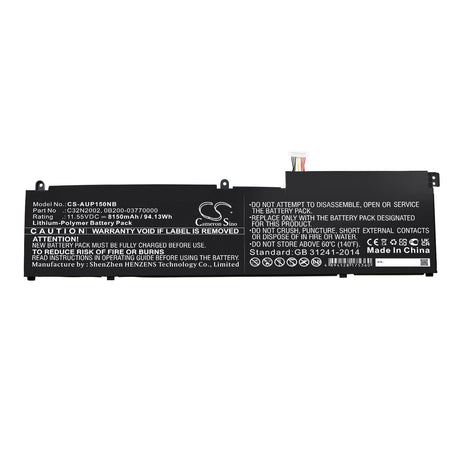 11.55v, Li-polymer, 8150mah, Battery Fits Asus, Zenbook Flip 15 Ux535li, Zenbook Flip 15 Ux564eh, 94.13wh Notebook, Laptop Cameron Sino Technology Limited   