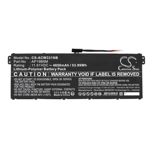 11.61v, Li-ion, 4650mah, Notebook battery Fits Acer Aspire Vero Av15-52, 53.99wh Notebook, Laptop Cameron Sino Technology Limited   