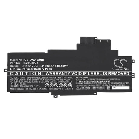 11.61V, Li-Polymer, 4150mAh, Notebook Battery fits Lenovo, Thinkpad X1 Nano Gen 2 21e8000, Thinkpad X1 Nano Gen 2 21e8000, 48.18Wh Notebook, Laptop Cameron Sino Technology Limited