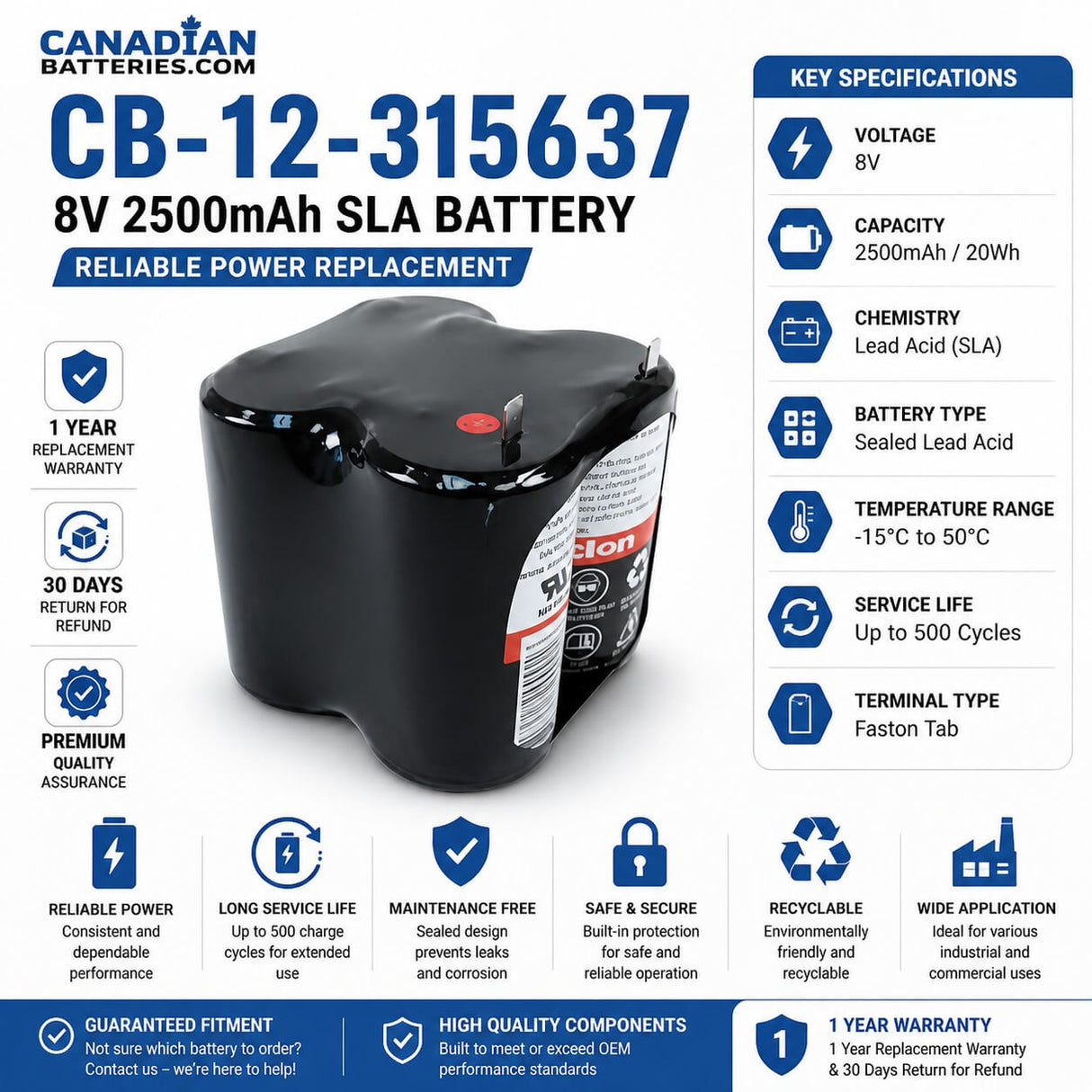 Battery For 12-315637 8v, 2500mah - 20wh Other Batteries BB Generic