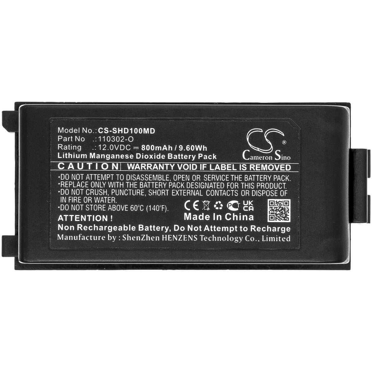 12.0V, Li-MnO2, 800mAh, Medical battery fits Schiller, 110302-o, Defibrillator Easyport, 9.60Wh Medical Cameron Sino Technology Limited (Medical)
