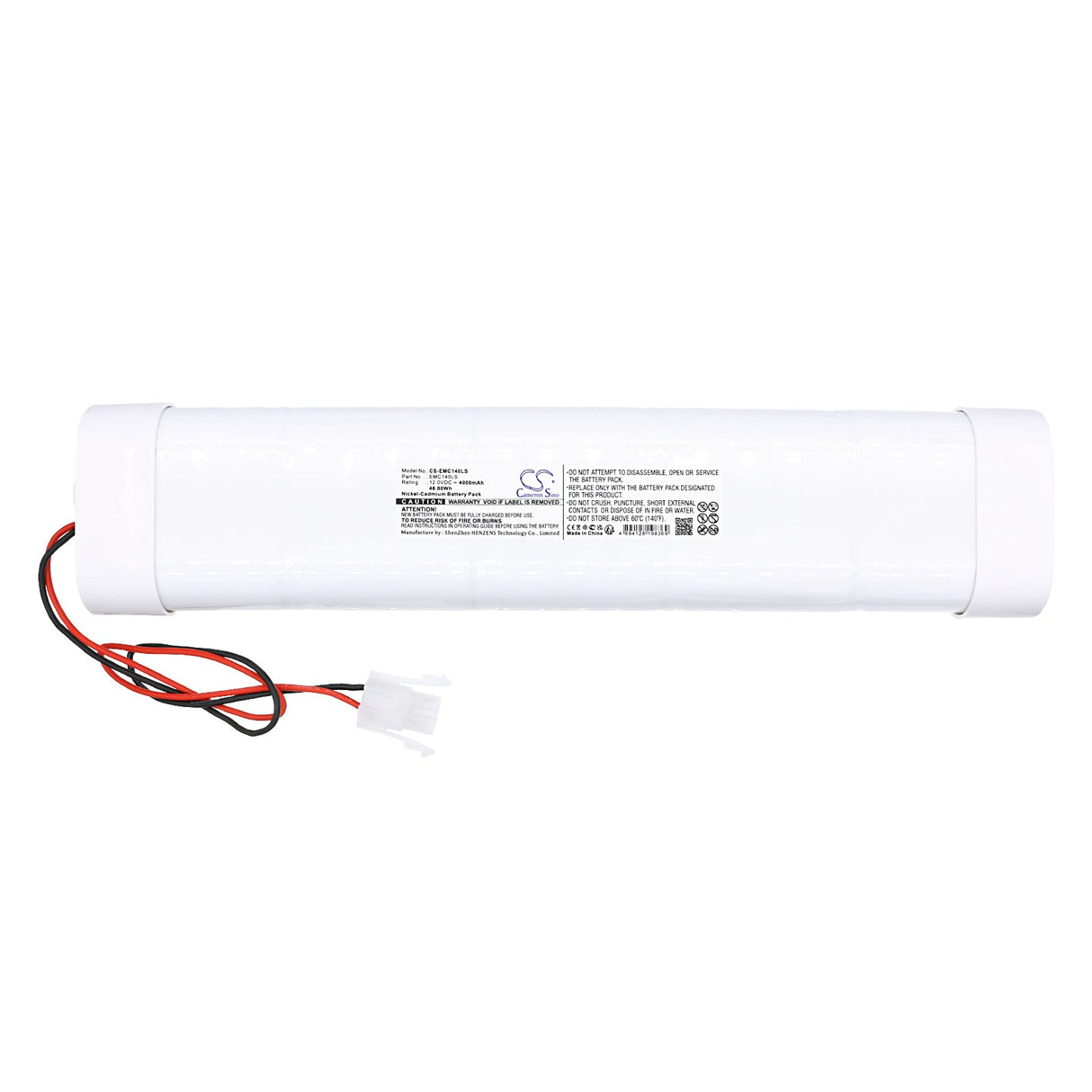 12.0V, Ni-CD, 4000mAh, Emergency Lighting battery fits 10DH4-OLA5-DEC, 48.00Wh Emergency Lighting Cameron Sino Technology Limited