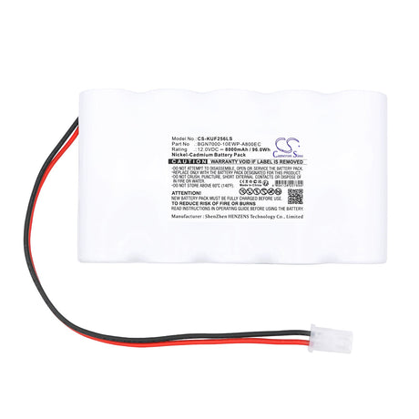 12.0V, Ni-CD, 8000mAh, Emergency Lighting battery fits Kaufel, Bgn7000-10ewp-a800ec, 2256, 2266, 96.0Wh Emergency Lighting Cameron Sino Technology Limited