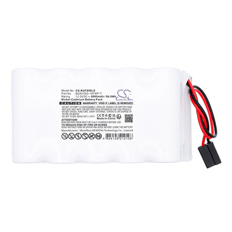 12.0V, Ni-CD, 8000mAh, Emergency Lighting battery fits Kaufel, Bgn7000-10fwp-t, 850.0011, 850-0011, 96.0Wh Emergency Lighting Cameron Sino Technology Limited