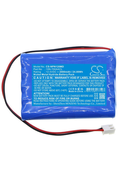 12.0V, Ni-MH, 2000mAh, Medical battery fits Nipro, 10n-700aacl, Ncu-12, 24.00Wh Medical Cameron Sino Technology Limited (Medical)
