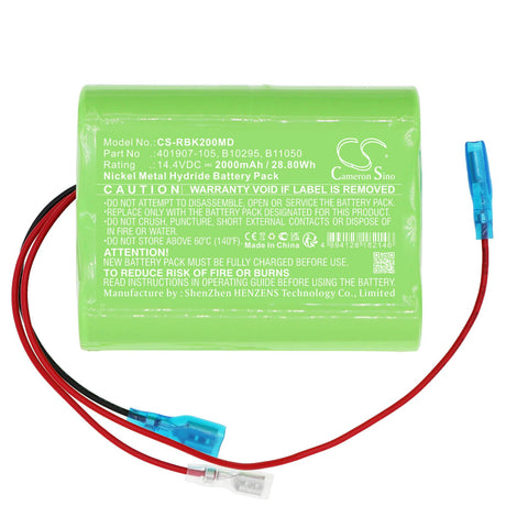 14.4V, Ni-MH, 2000mAh, Medical battery fits Rauland Borg, 401907-105, Bk2000, Nurse Call, 28.80Wh Medical Cameron Sino Technology Limited (Medical)