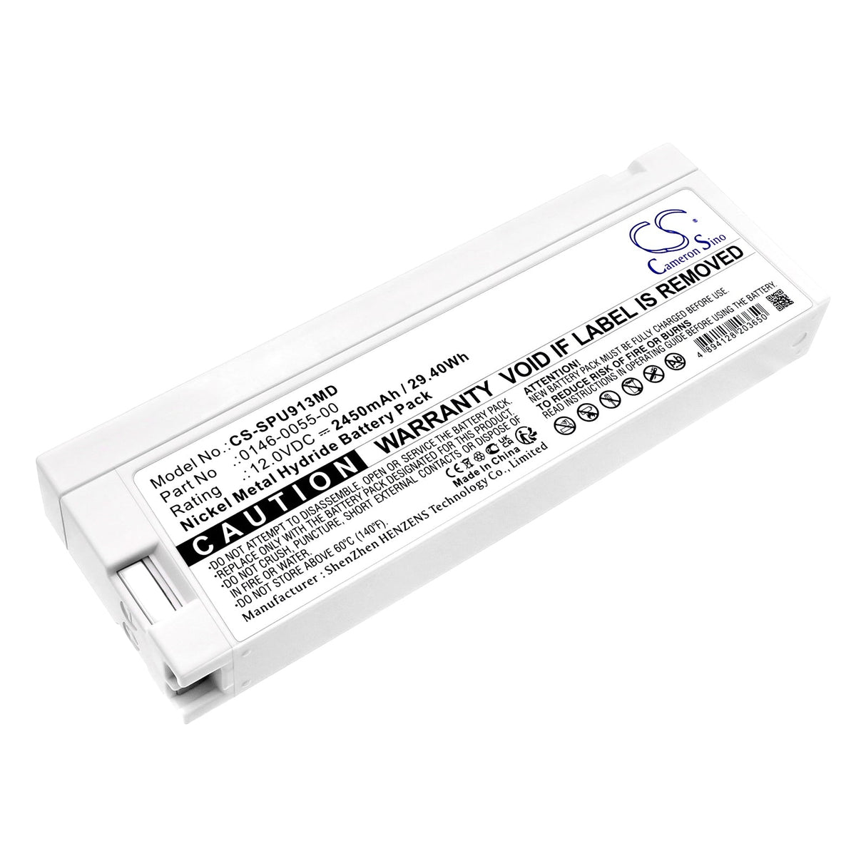 12.0V, Ni-MH, 2450mAh, Medical battery fits Spacelabs, 0146-0055-00, 90367, 91369, 29.40Wh Medical Cameron Sino Technology Limited (Medical)