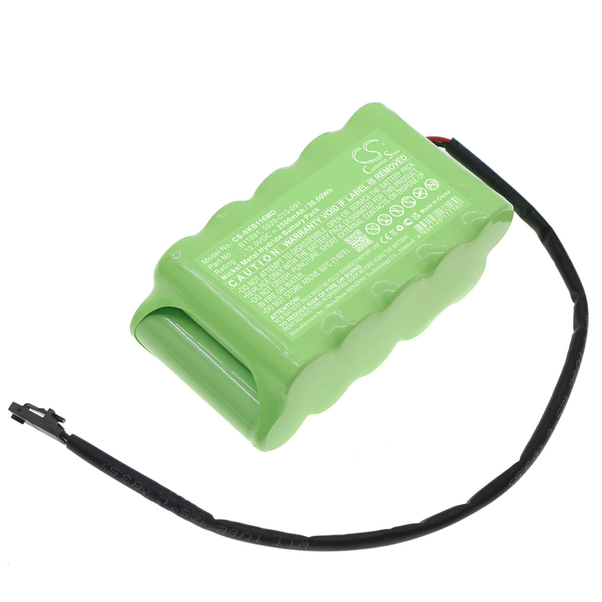 12.0V, Ni-MH, 2500mAh, Medical battery fits Stryker, 5920-010-038, 0axinst10, 0axstgx10, 30.00Wh Medical Cameron Sino Technology Limited (Medical)