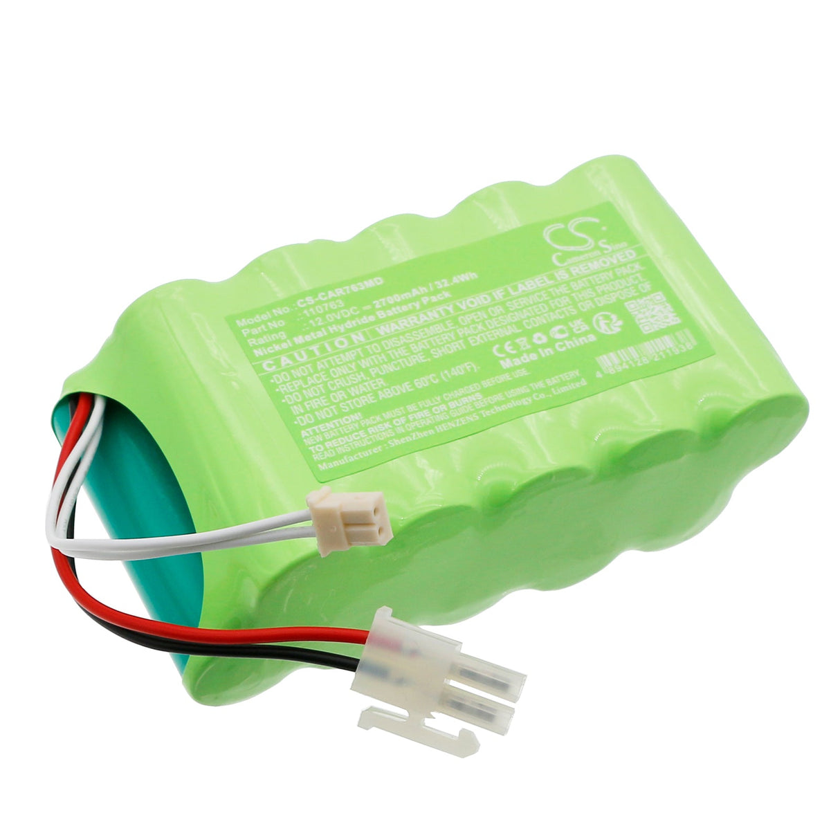 12.0V, Ni-MH, 2700mAh, Medical battery fits Cardioline, Ecg Elan Up-cp-i, 32.4Wh Medical Cameron Sino Technology Limited (Medical)