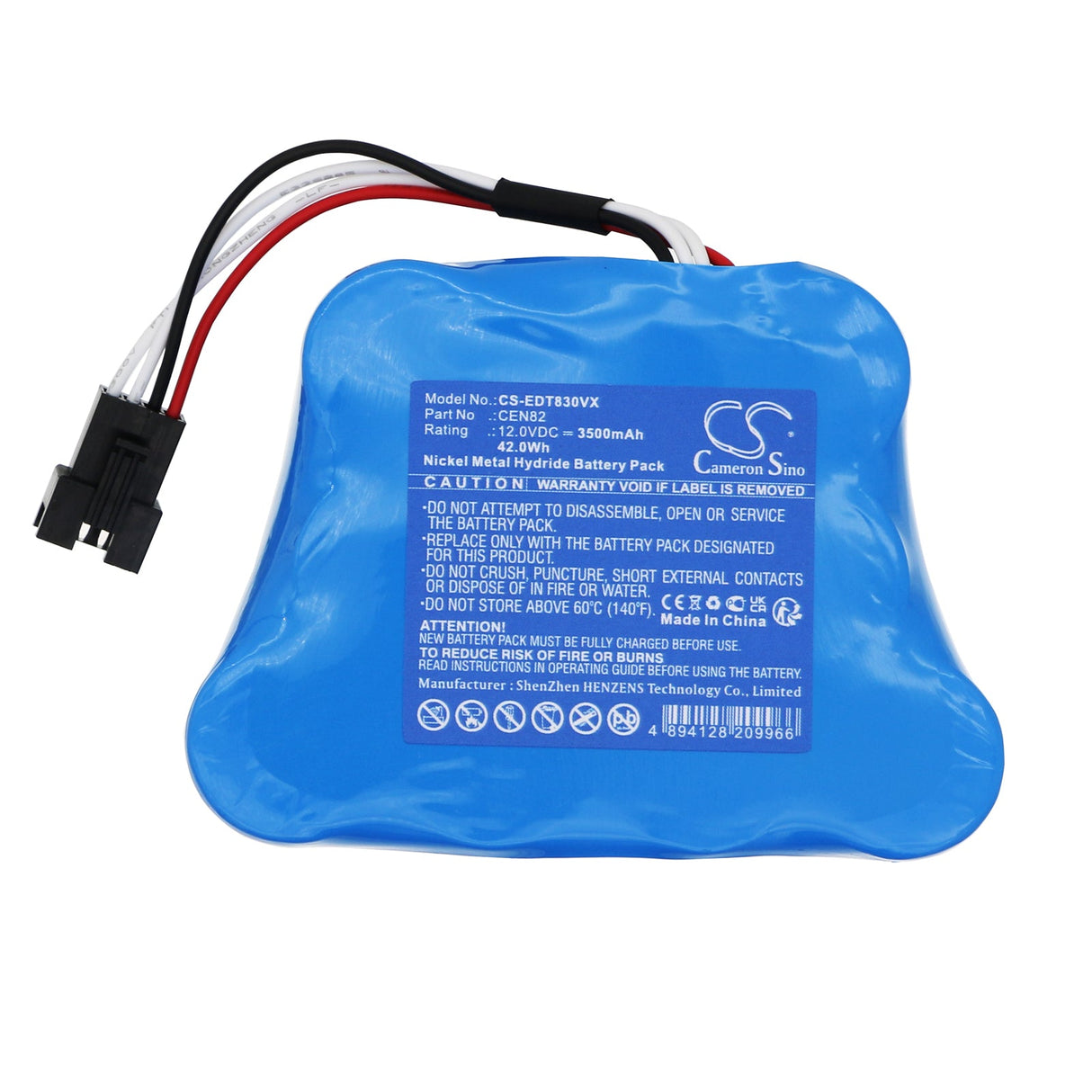 12.0V, Ni-MH, 3500mAh, Vacuum battery fits Ecovacs, Deebot 800, Deebot 810, 42.0Wh Vacuum Cameron Sino Technology Limited