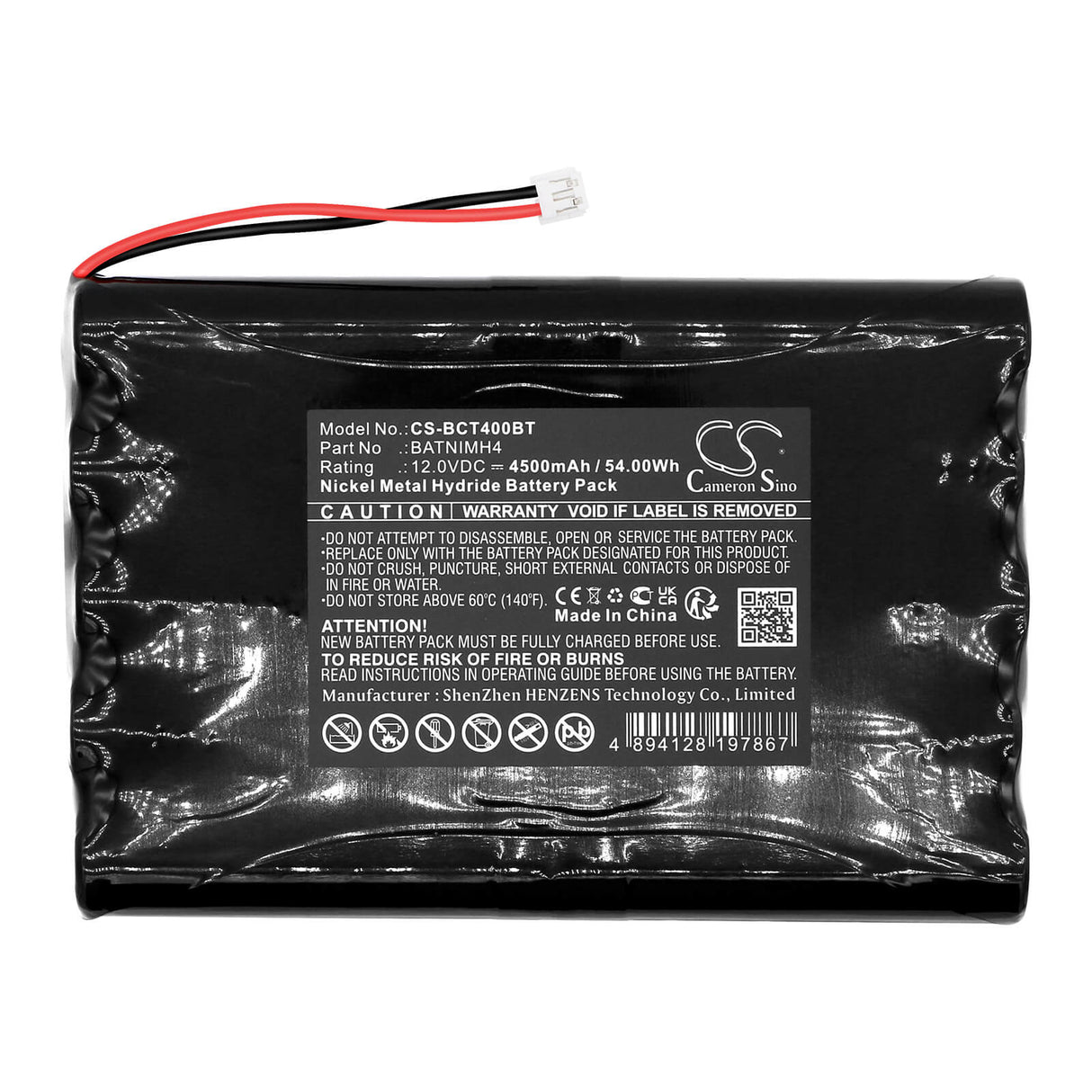 12.0v, Ni-mh, 4500mah, Alarm Battery Fits Daitem, 318-16d, 54.00wh Alarm System Cameron Sino Technology Limited   