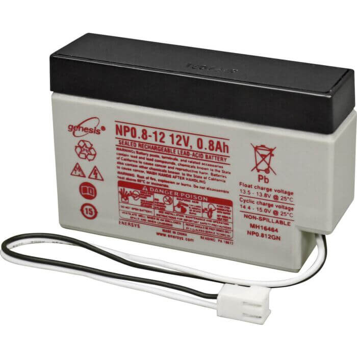 12V, 0.8Ah, replacement battery for Himalaya 6fm0.8 with J2/JST terminals Sealed Lead Acid CB Generic Default Title