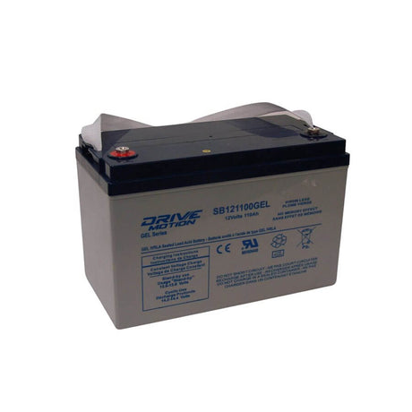 12V 110Ah Gel Battery For High Cycling Applications Sealed Lead Acid DriveMotion